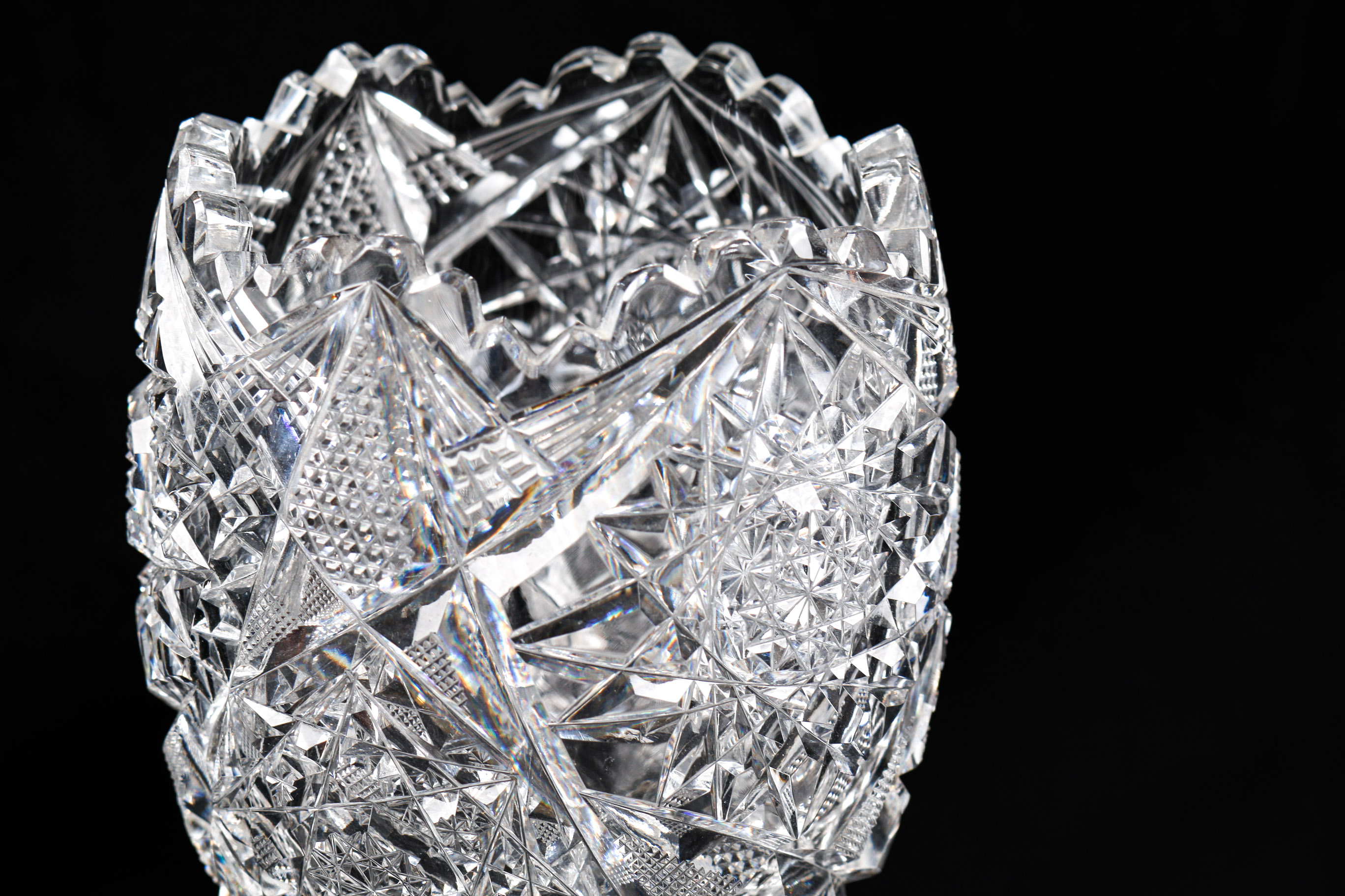 Heavy Leaded Cystral Footed Vase