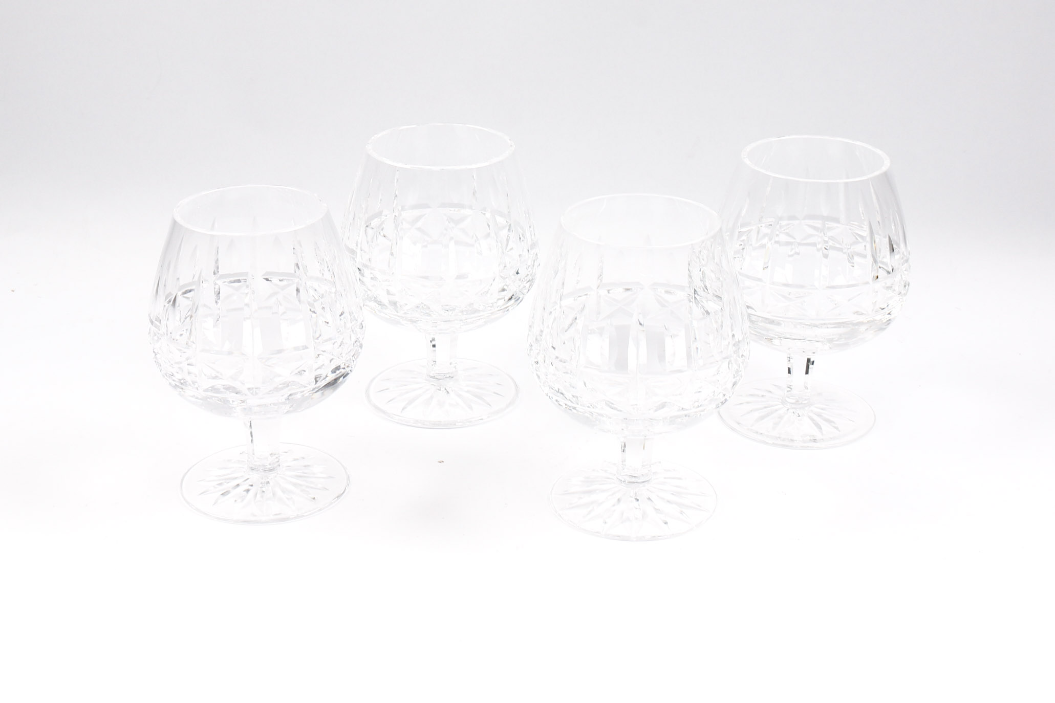 Four Waterford Crystal "Kylemore" Brandy Glasses