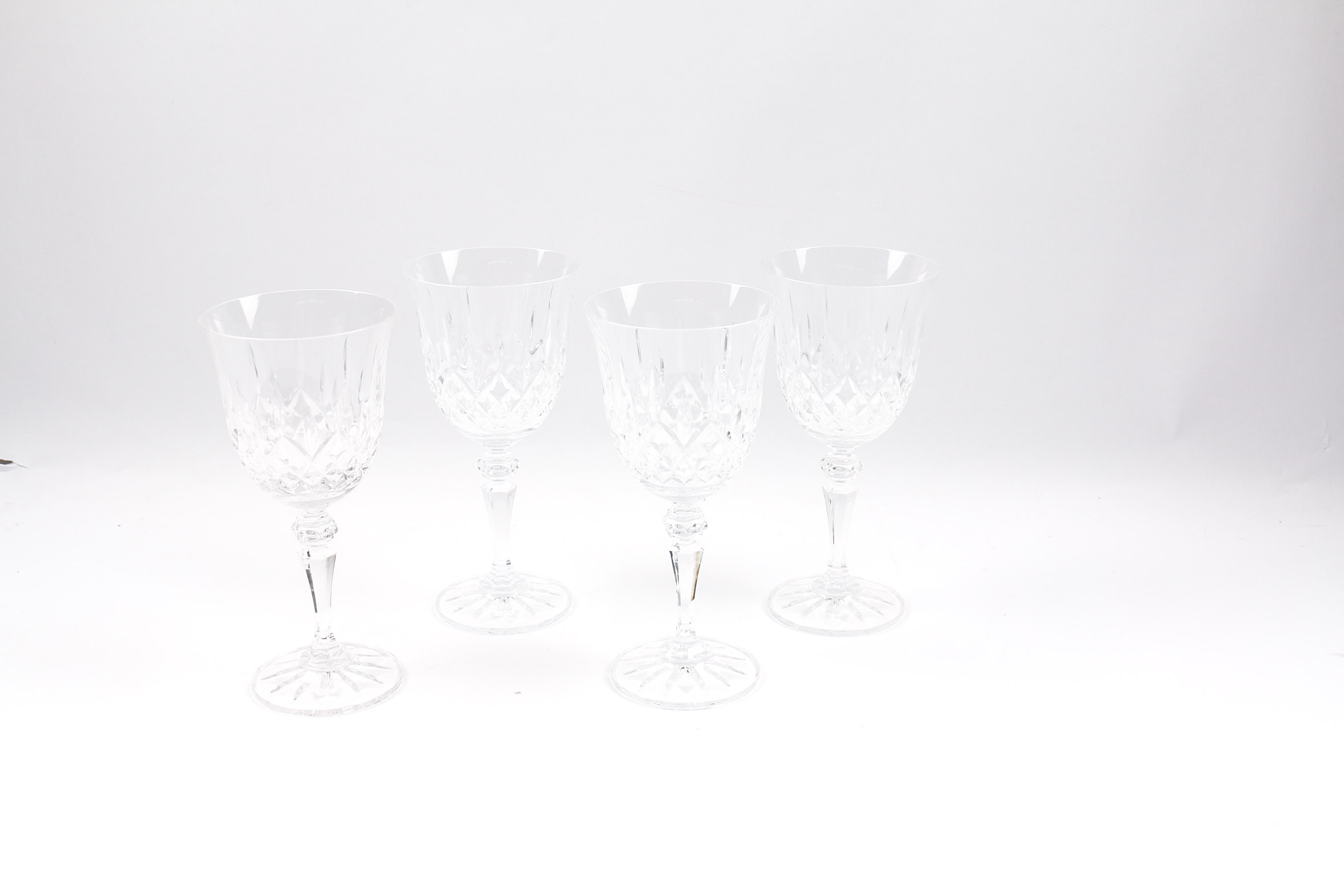 Four Galway Crystal Wine Glasses