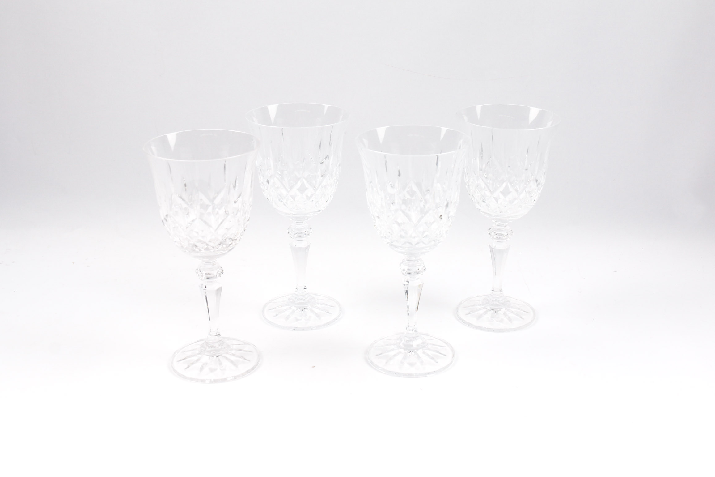 Four Galway Crystal Wine Glasses