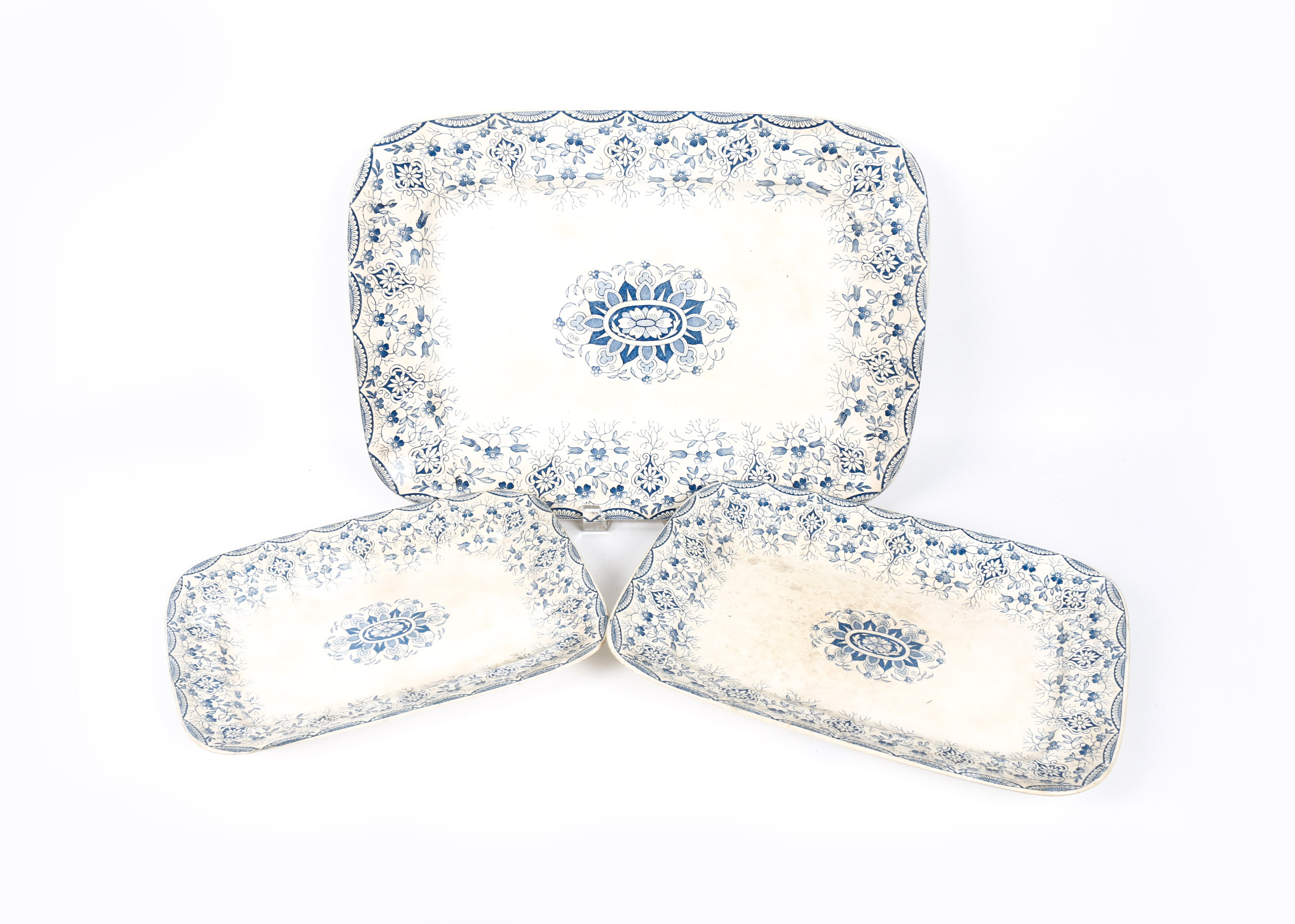 Three W.H Grindley and Tunstall "Daisy" Platters