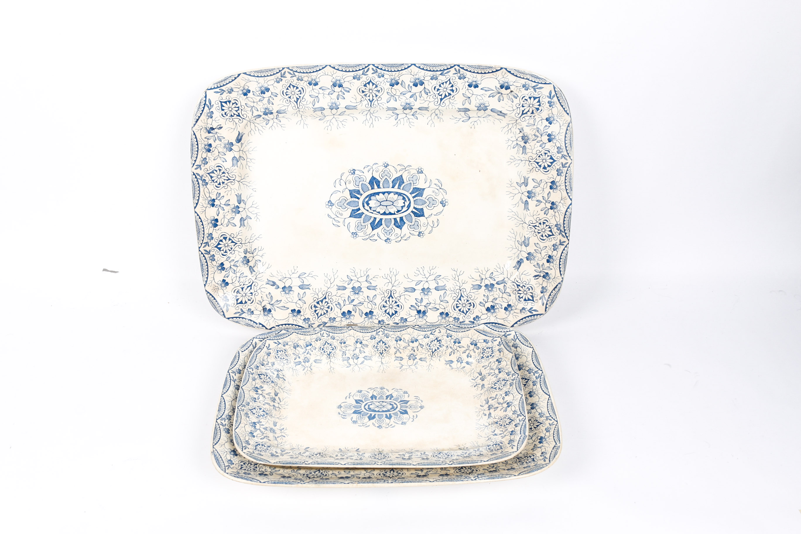 Three W.H Grindley and Tunstall "Daisy" Platters