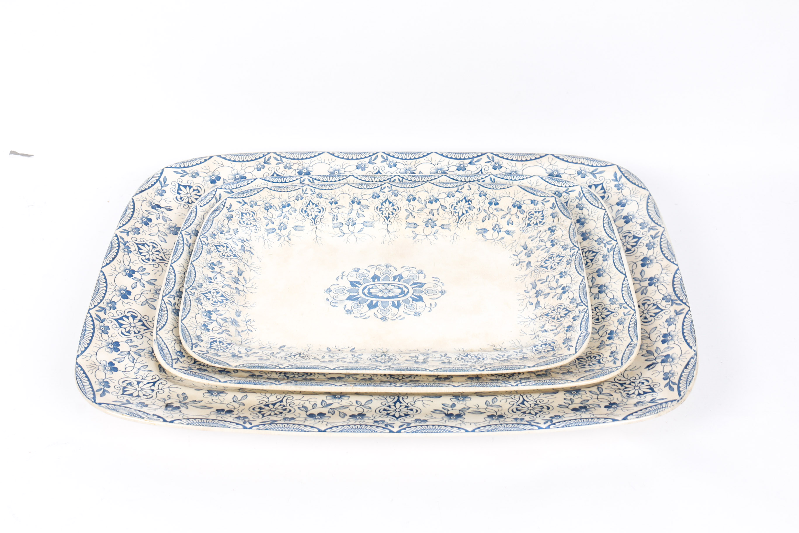 Three W.H Grindley and Tunstall "Daisy" Platters