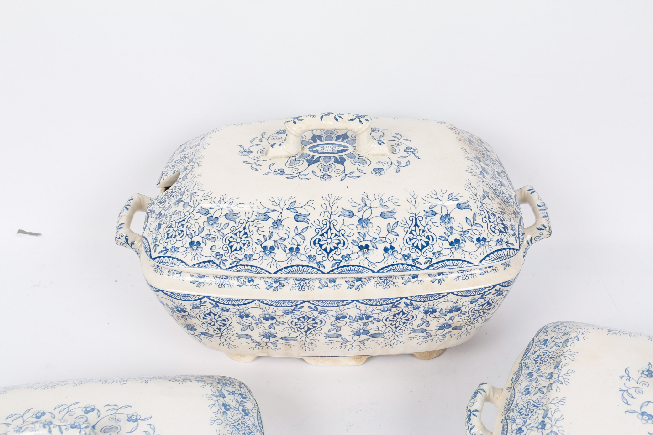 Three W.H Grindley and Tunstall "Daisy" Lidded Tureens