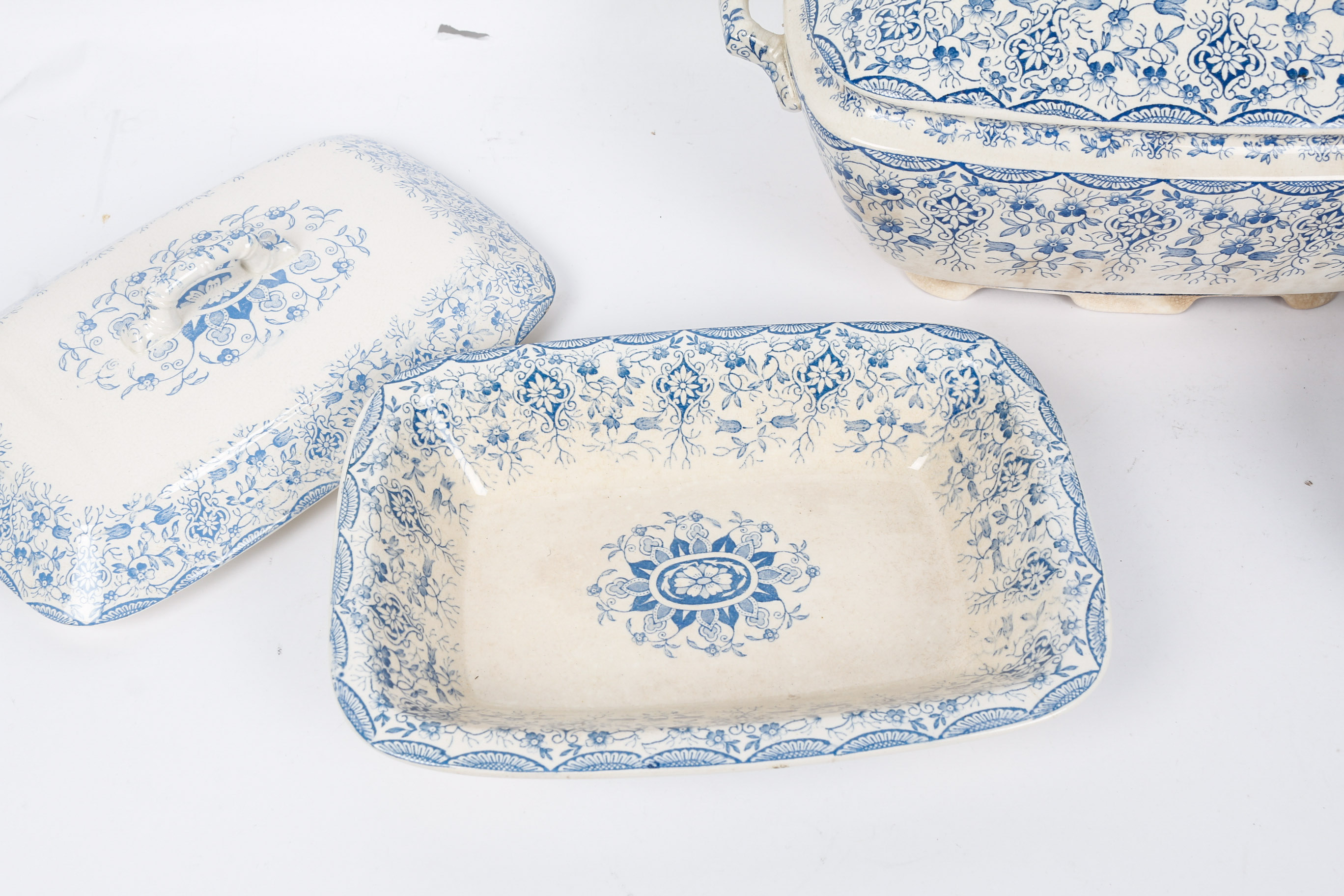 Three W.H Grindley and Tunstall "Daisy" Lidded Tureens