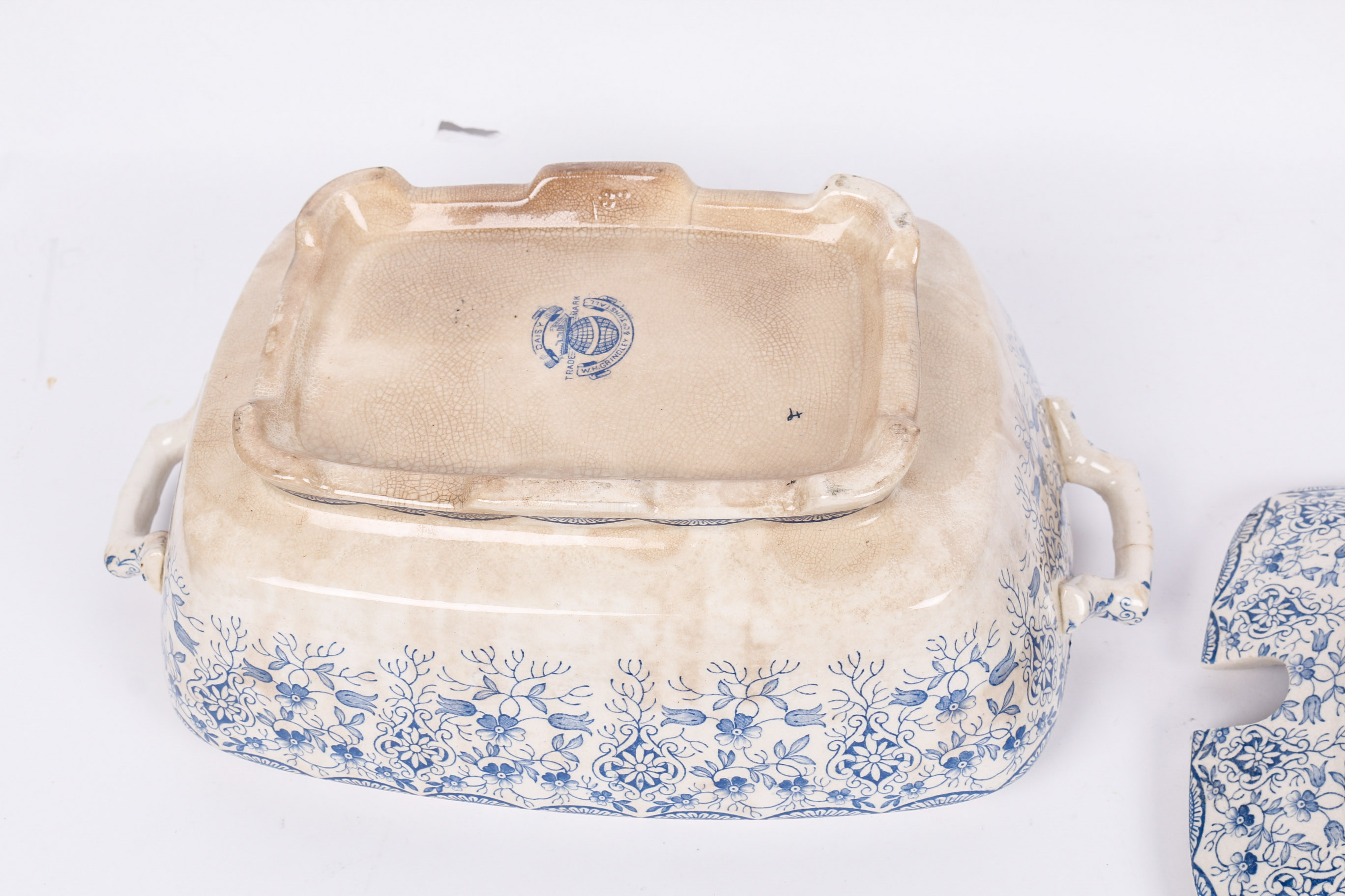 Three W.H Grindley and Tunstall "Daisy" Lidded Tureens