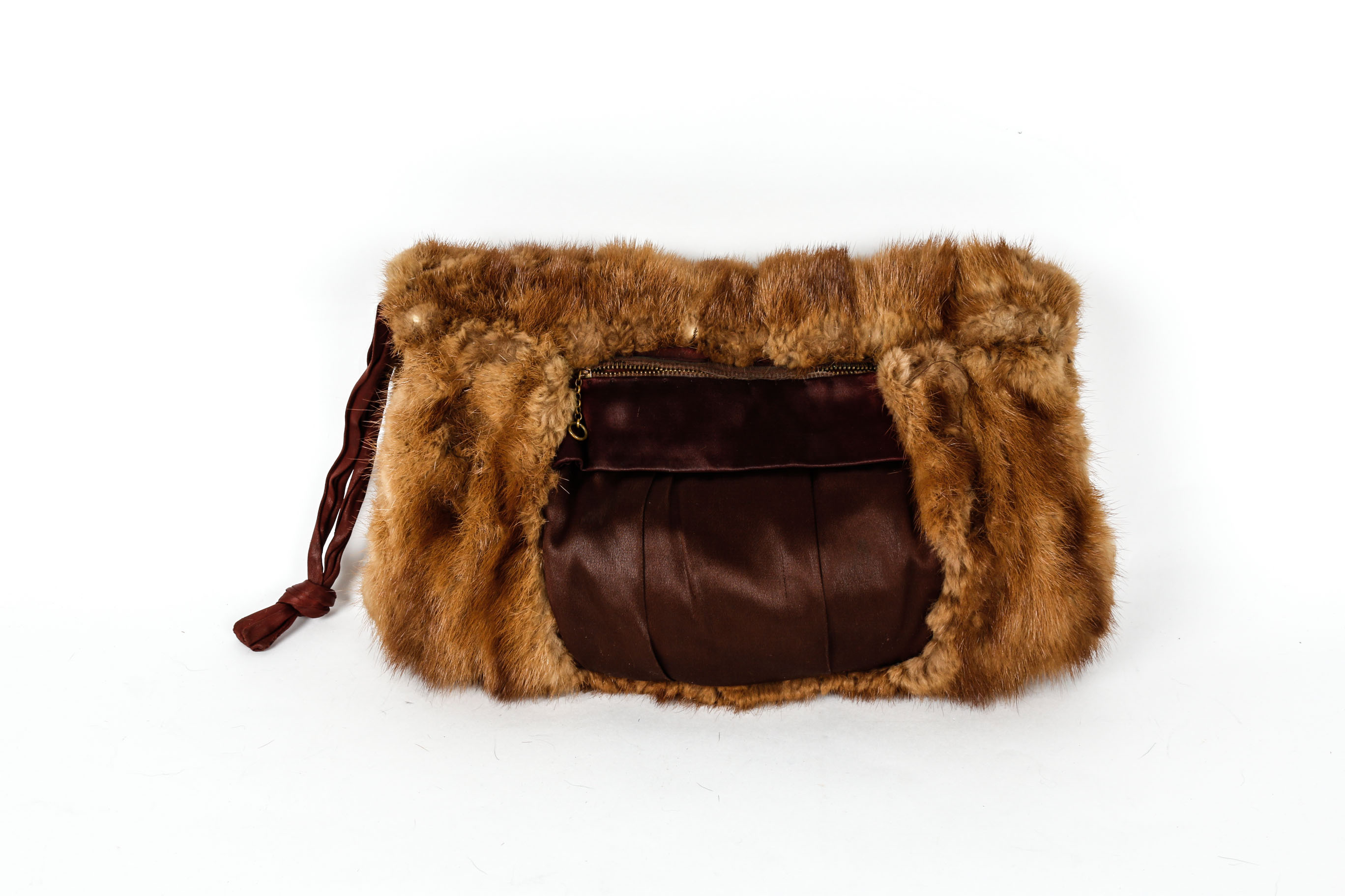 Vintage Muskrat Fur Muff