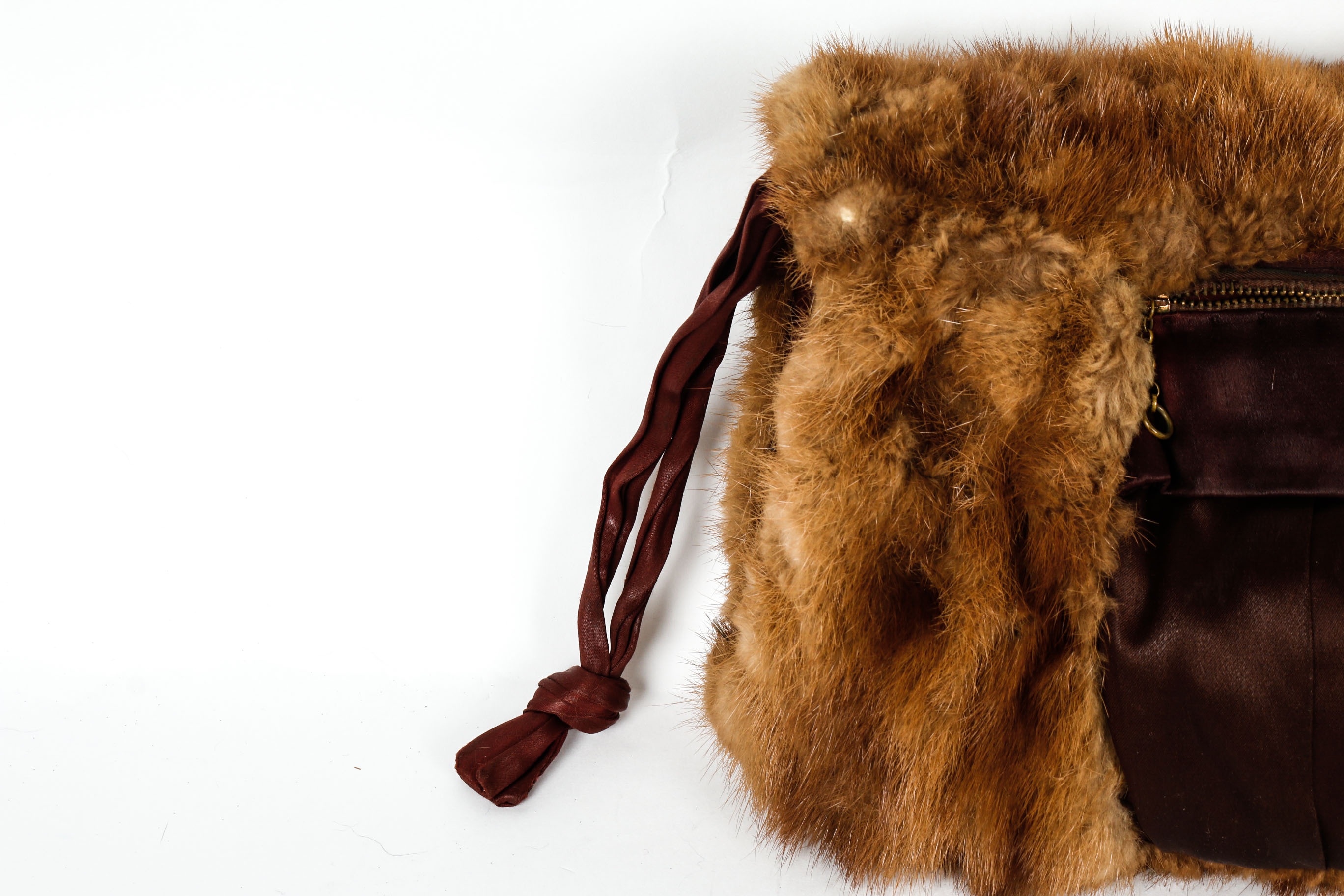 Vintage Muskrat Fur Muff
