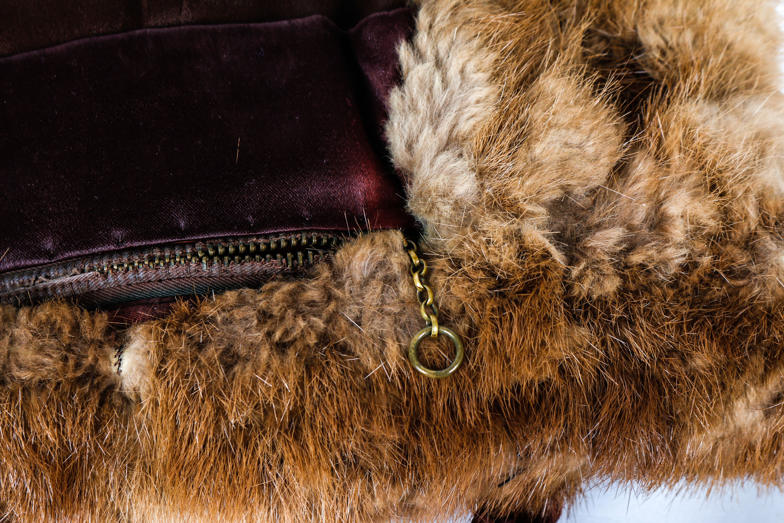 Vintage Muskrat Fur Muff