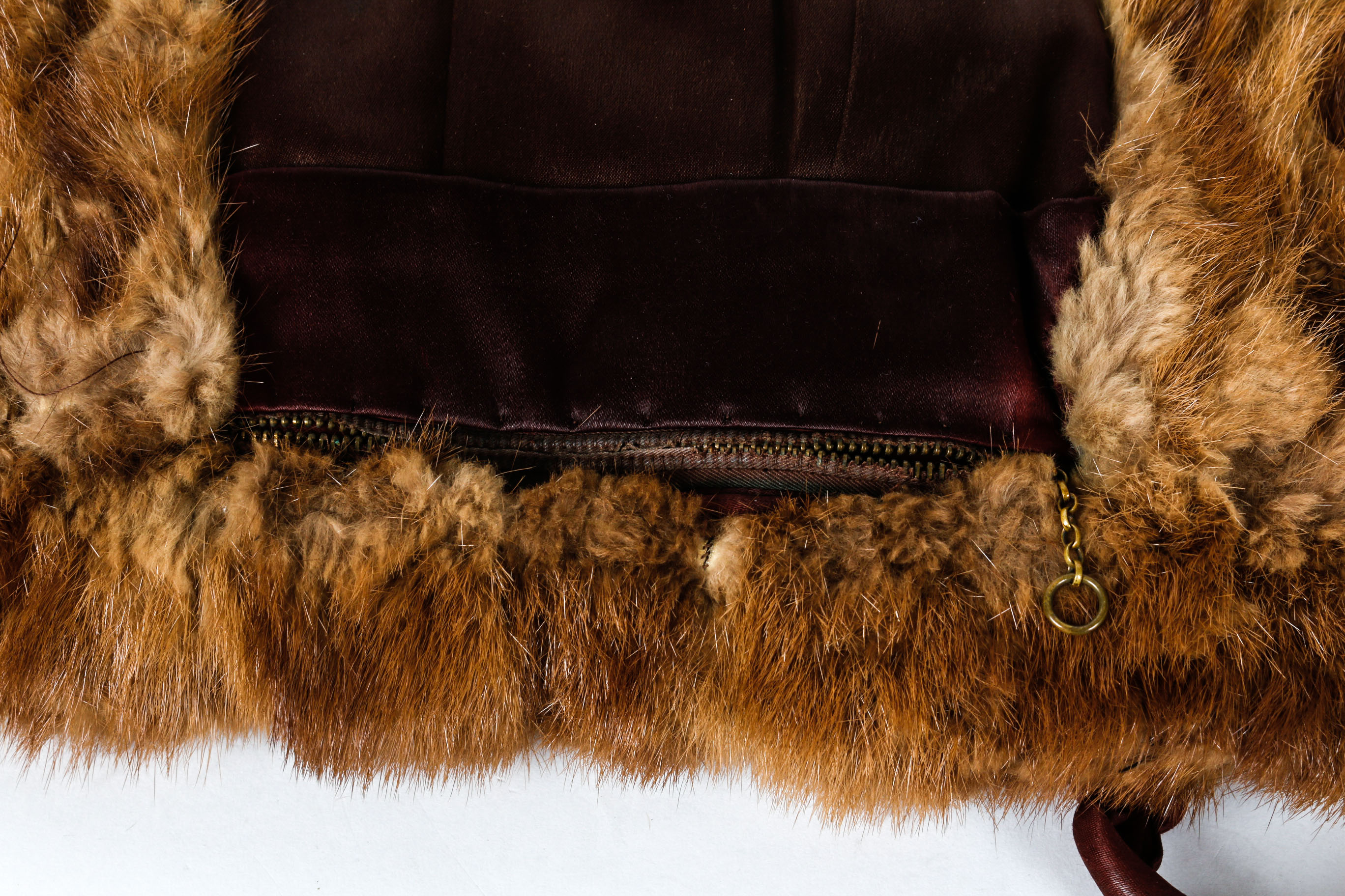 Vintage Muskrat Fur Muff
