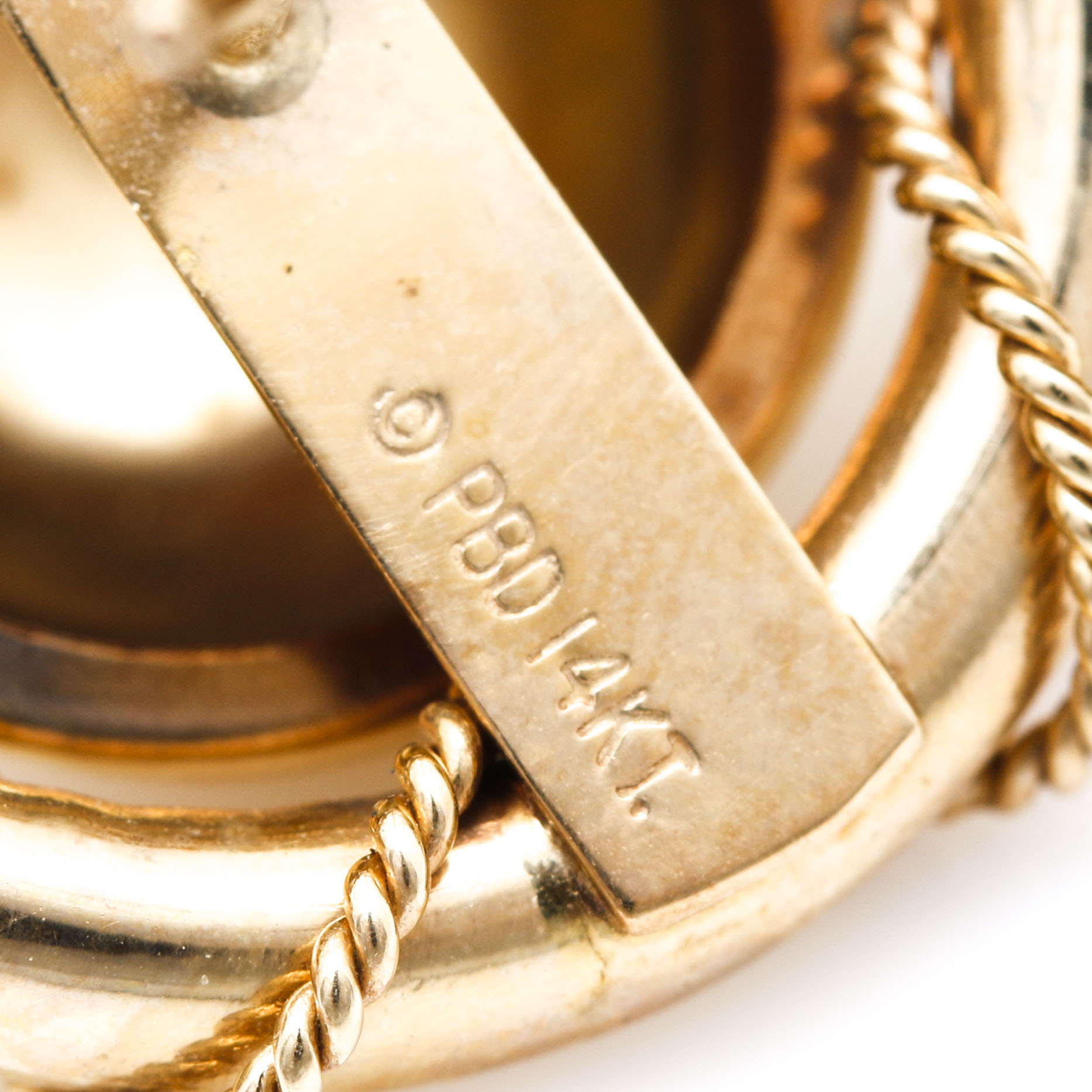 Peter Brams Designs 14K Yellow Gold Button Earrings