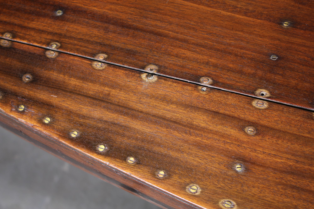 Vintage Mahogany Sailing Canoe