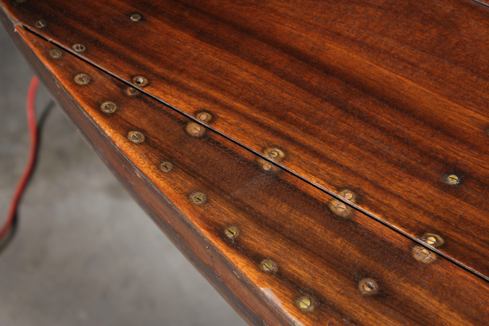 Vintage Mahogany Sailing Canoe