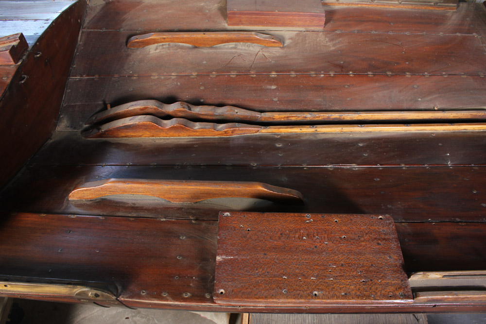 Vintage Mahogany Sailing Canoe