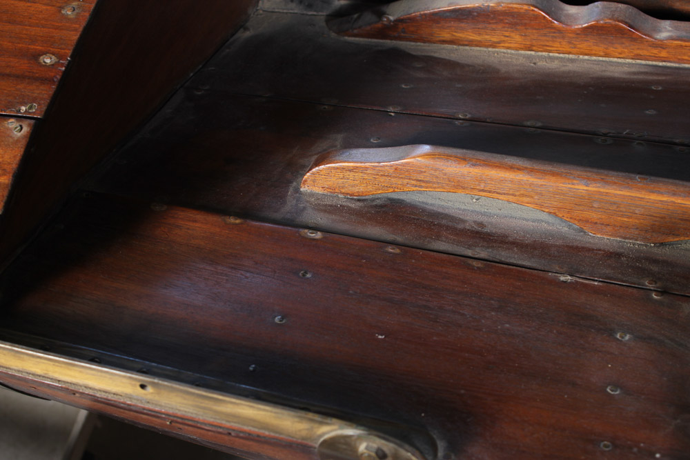 Vintage Mahogany Sailing Canoe