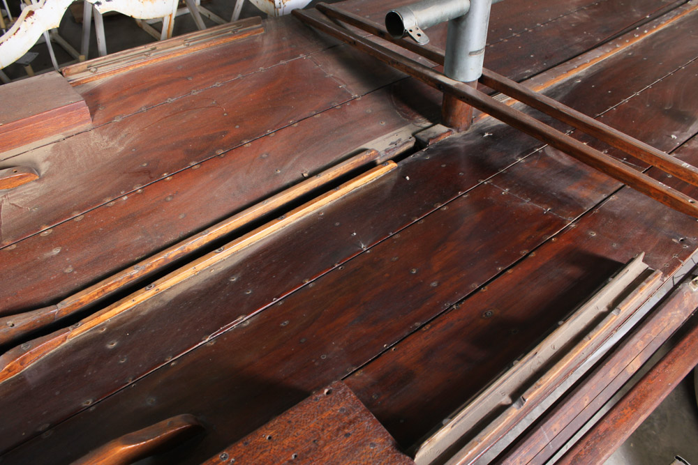 Vintage Mahogany Sailing Canoe