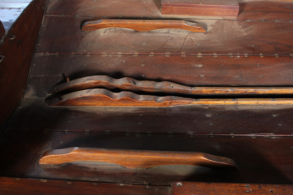 Vintage Mahogany Sailing Canoe