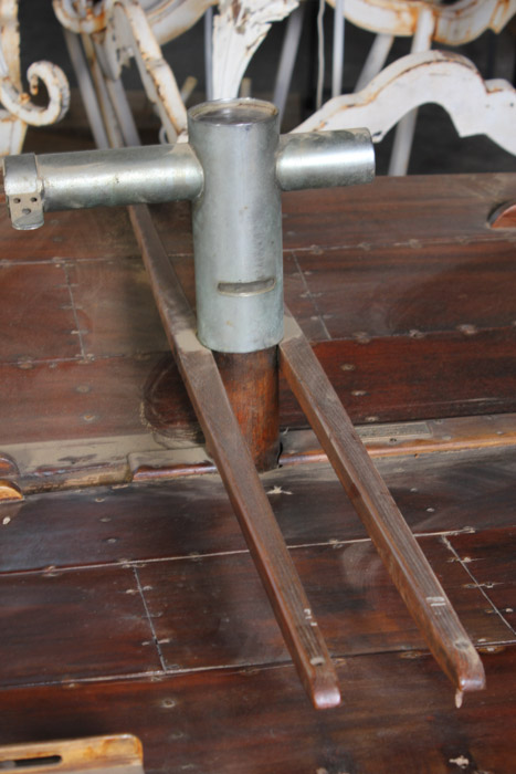 Vintage Mahogany Sailing Canoe