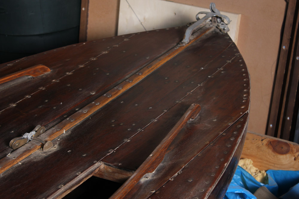 Vintage Mahogany Sailing Canoe
