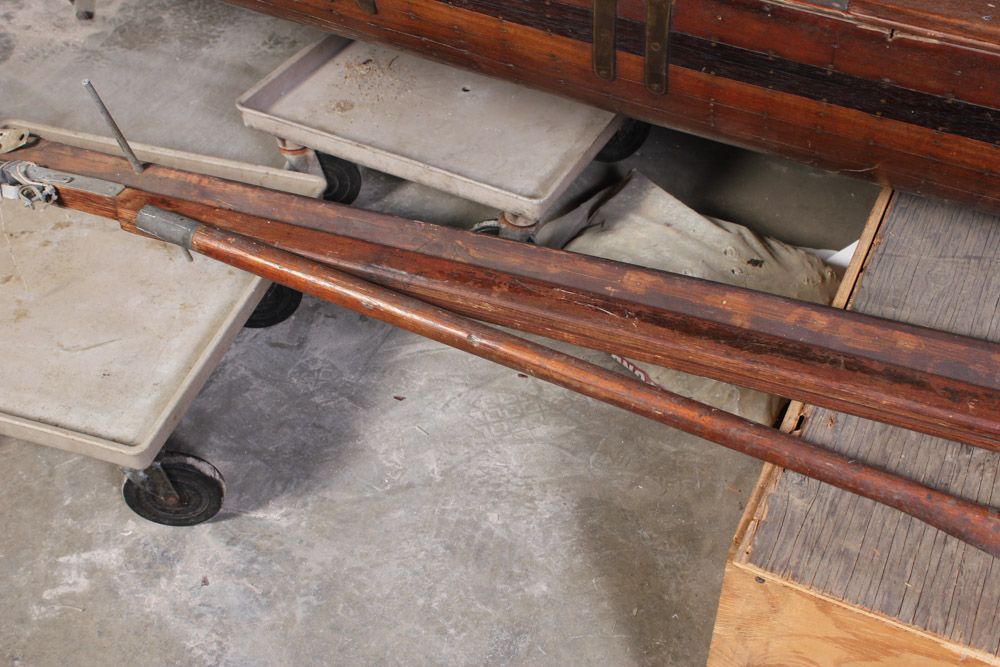 Vintage Mahogany Sailing Canoe