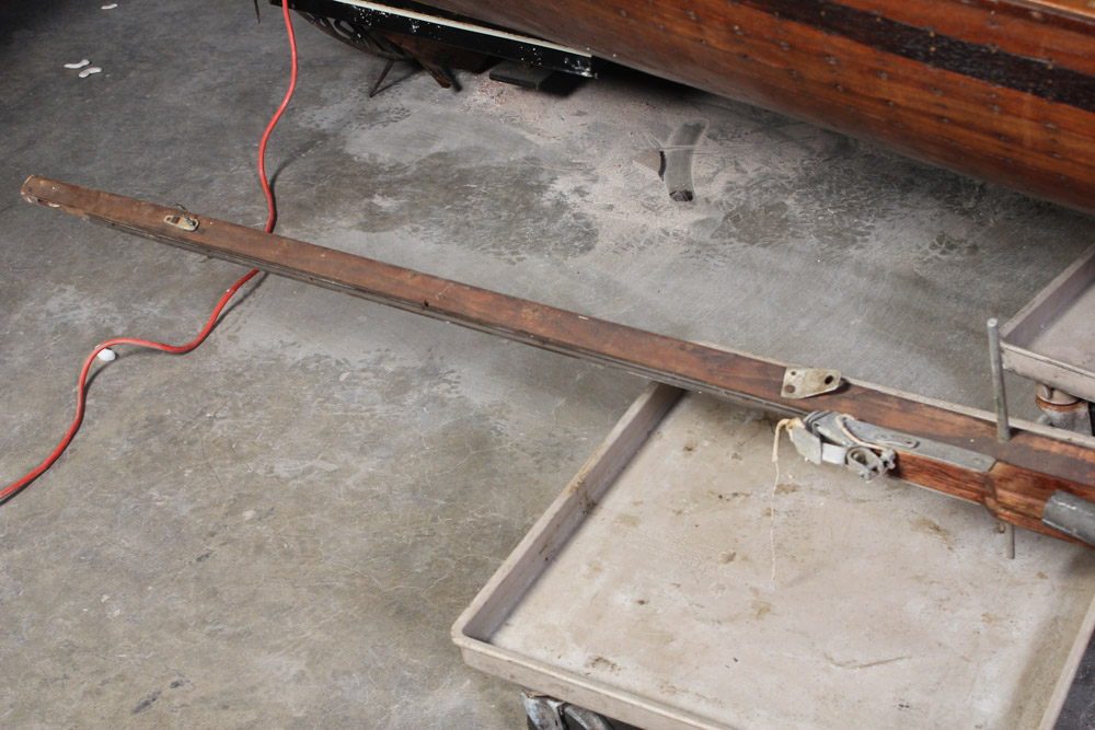 Vintage Mahogany Sailing Canoe