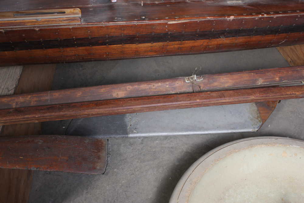 Vintage Mahogany Sailing Canoe