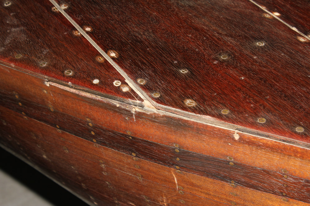 Vintage Mahogany Sailing Canoe