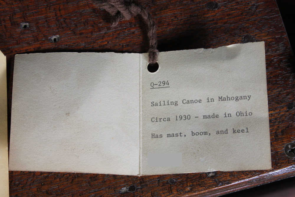 Vintage Mahogany Sailing Canoe