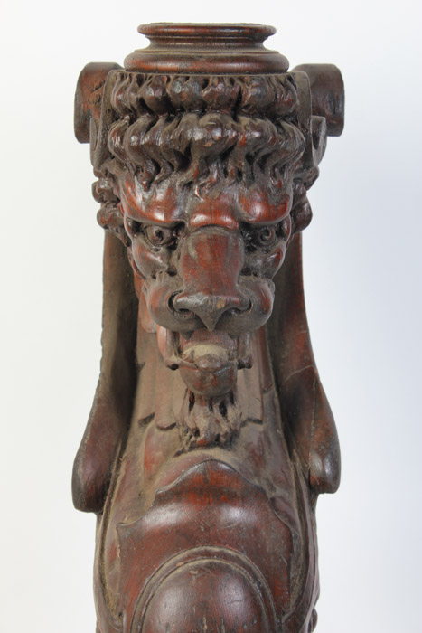 Set of Three Hand Carved Griffin Architectural Elements