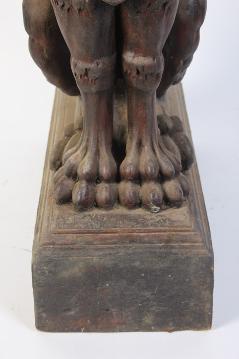 Set of Three Hand Carved Griffin Architectural Elements