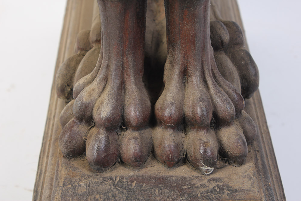 Set of Three Hand Carved Griffin Architectural Elements