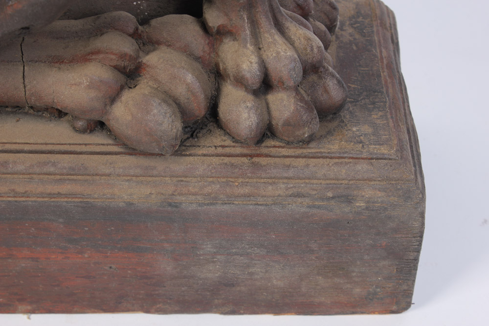 Set of Three Hand Carved Griffin Architectural Elements