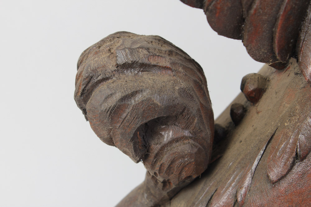 Set of Three Hand Carved Griffin Architectural Elements