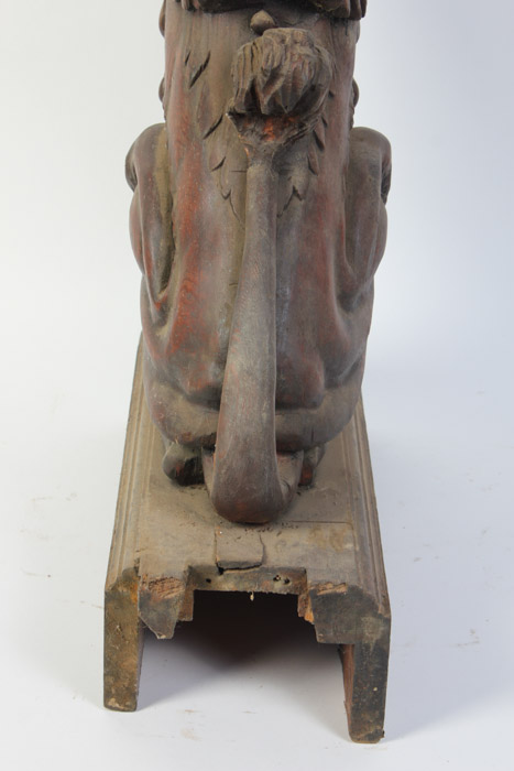 Set of Three Hand Carved Griffin Architectural Elements