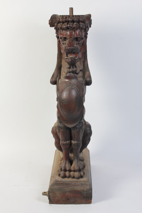 Set of Three Hand Carved Griffin Architectural Elements