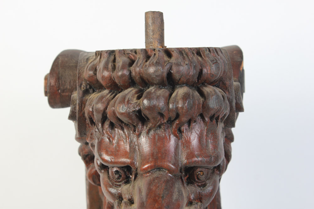 Set of Three Hand Carved Griffin Architectural Elements