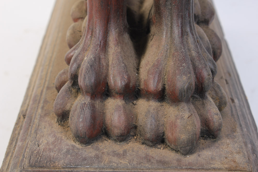 Set of Three Hand Carved Griffin Architectural Elements