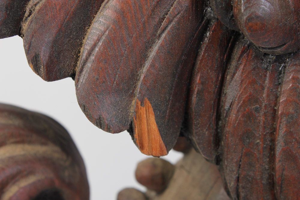 Set of Three Hand Carved Griffin Architectural Elements