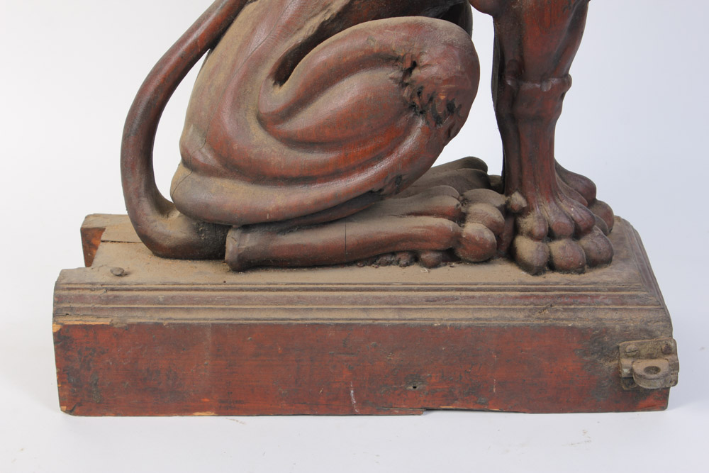 Set of Three Hand Carved Griffin Architectural Elements