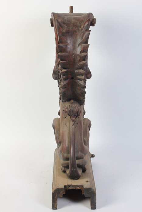 Set of Three Hand Carved Griffin Architectural Elements