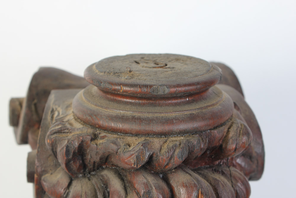 Set of Three Hand Carved Griffin Architectural Elements