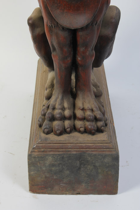 Set of Three Hand Carved Griffin Architectural Elements