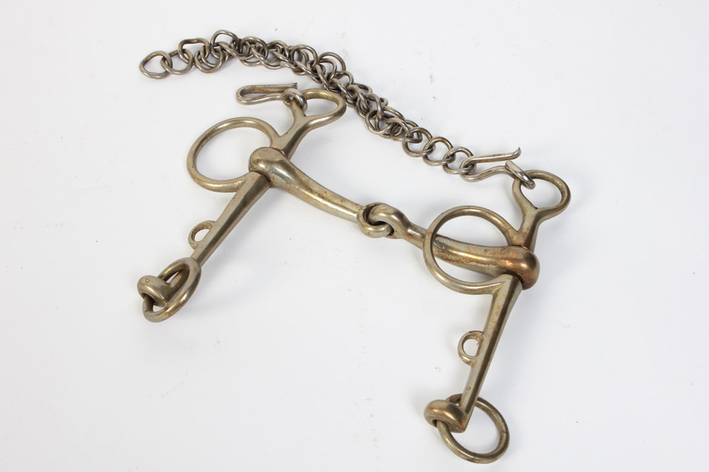 Collection of Stirrups, Chains, and Bits