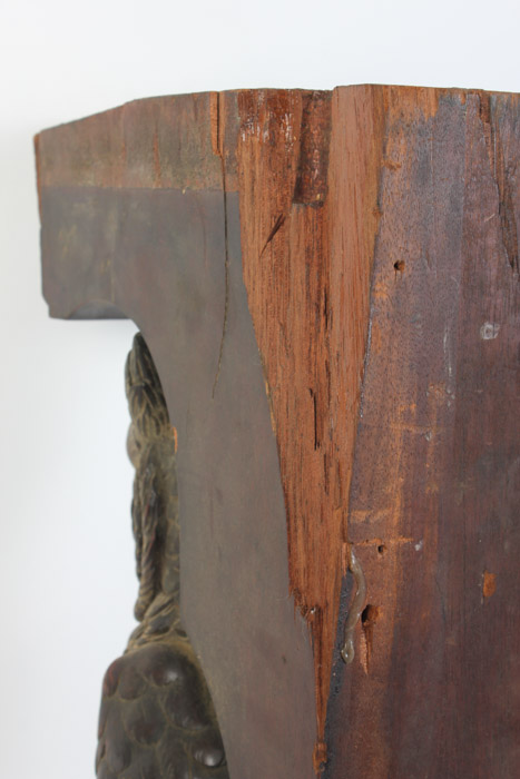 Pair of Hand Carved Owl Architectural Elements