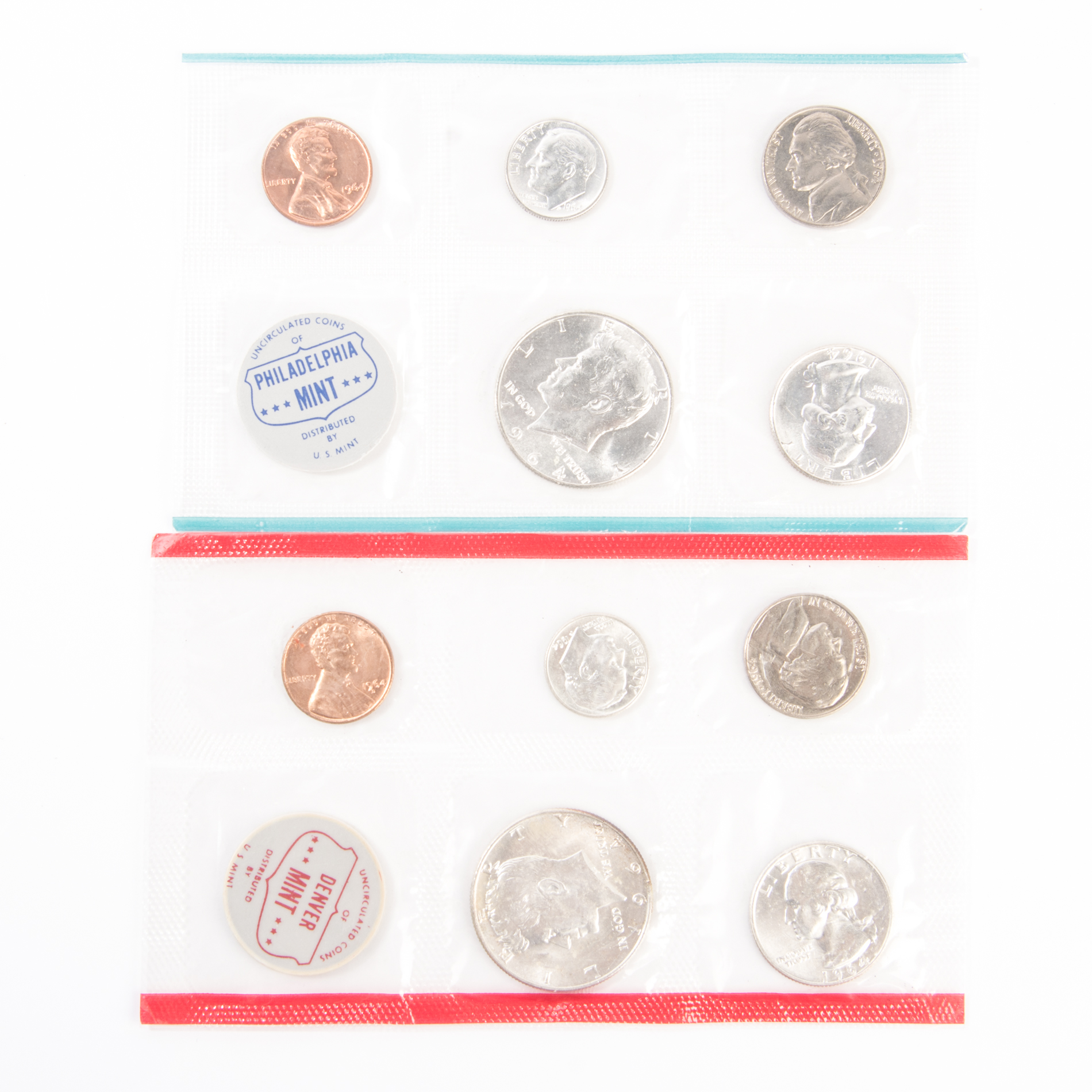 1964 Philadelphia and Denver Mint Sets