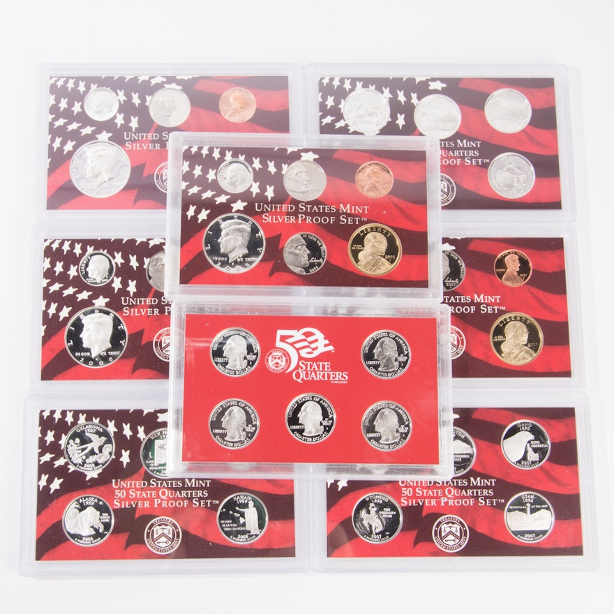 Collection of United States Mint Silver Proof Sets