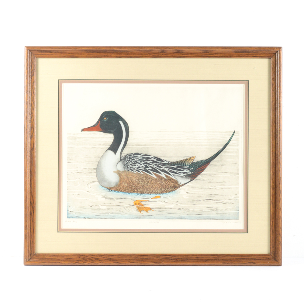 Dan Mitra Artist's Proof Hand-Colored Etching "Mallard Duck"