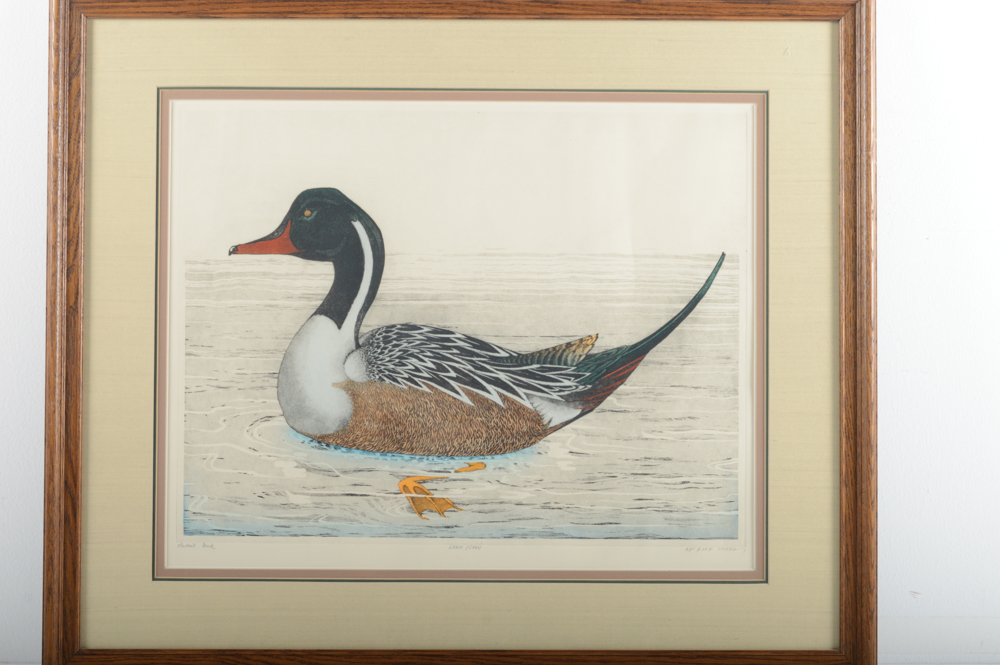 Dan Mitra Artist's Proof Hand-Colored Etching "Mallard Duck"