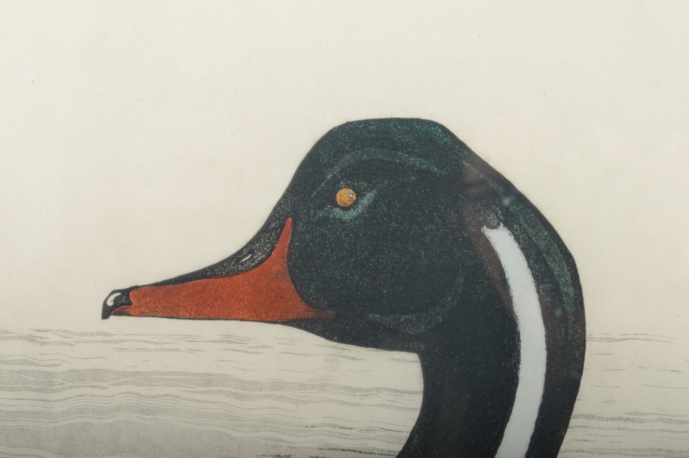 Dan Mitra Artist's Proof Hand-Colored Etching "Mallard Duck"