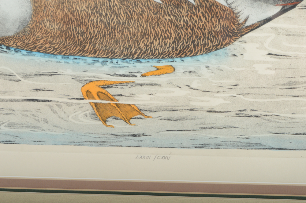 Dan Mitra Artist's Proof Hand-Colored Etching "Mallard Duck"